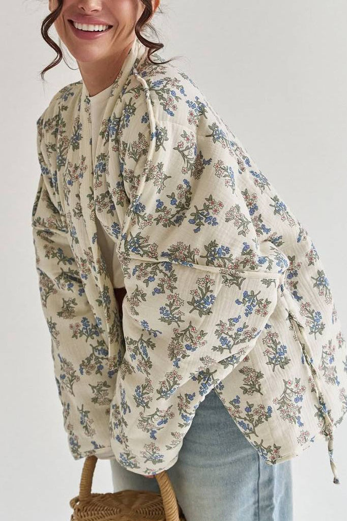 Casual Floral Padded Coat image 2