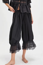Hollow Out Lace Tie Casual Pants image 8