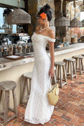 Elegant Lace Sleeveless Spaghetti Strap Slim Maxi Dress image 1
