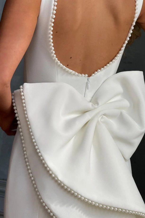 Elegant Bow Slim Fit Party Dress image 5