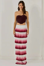 Elegant Fringed Waist Elastic Casual Maxi Dress image 3