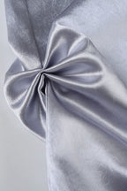 Letter Print Contrast Satin Straight Leg Pants image 4