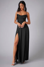 Elegant Spaghetti Strap Ruched Formal Dress image 12