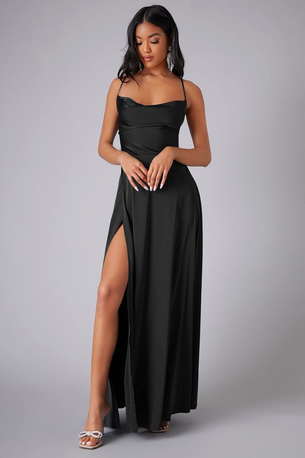 Elegant Spaghetti Strap Ruched Formal Dress image 12
