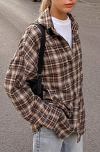 Vintage Plaid Long  Blouse image 4