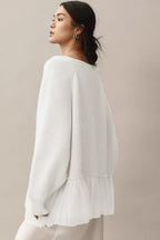 Ruffled Tulle Knit Long-Sleeve Cardigan image 11