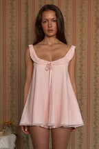 Elegant Ruffle Solid Flowy Skirt Set image 1