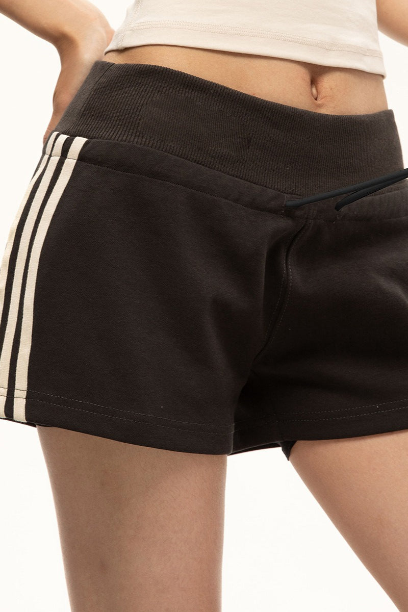 Retro Striped Drawstring Sports Shorts image 4