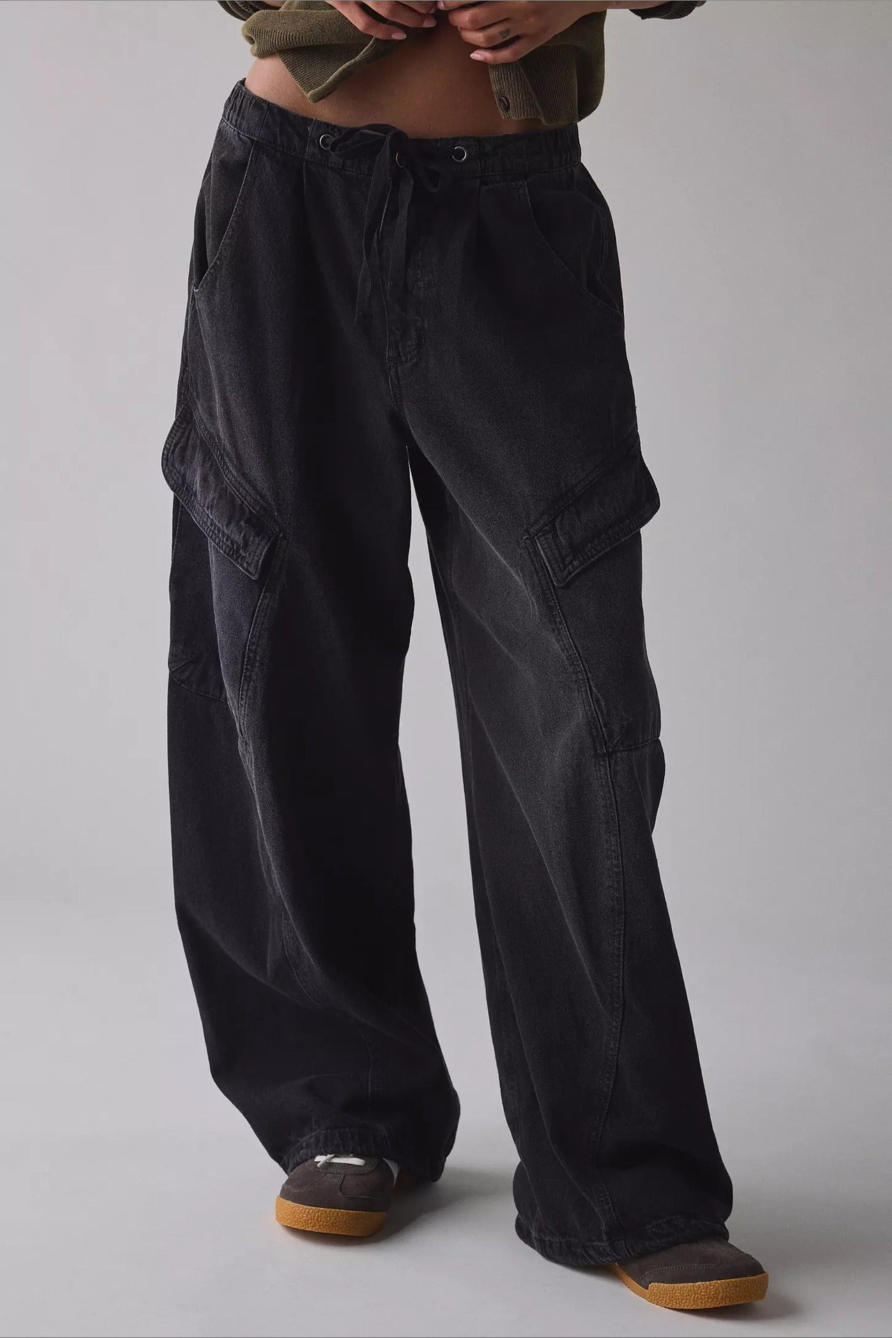 Street Tie Casual Loose Pocket Jeans image 4