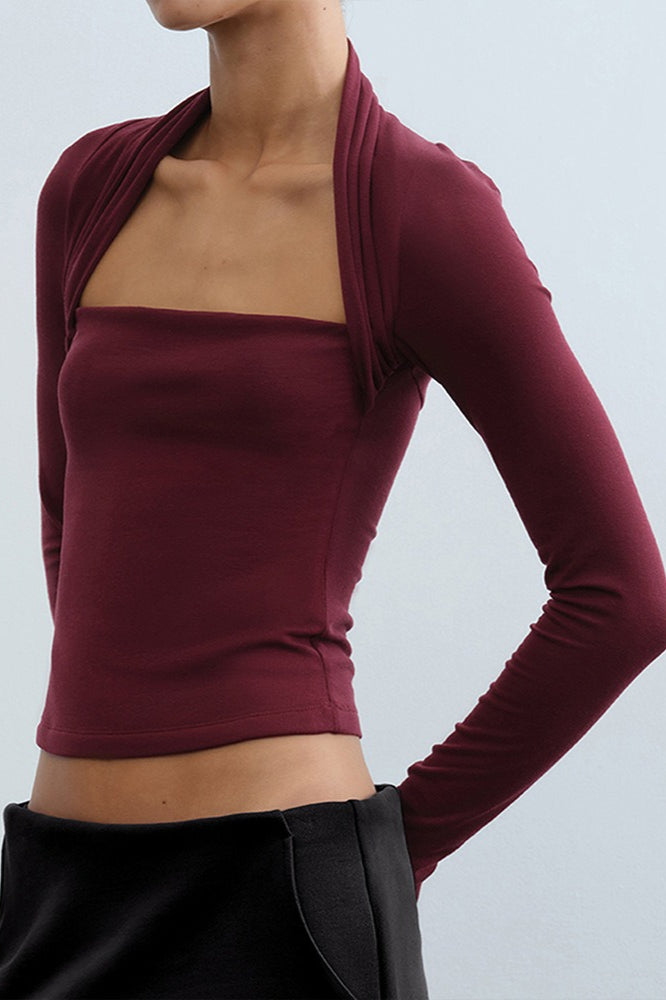 Detachable Cape Knit Top image 5