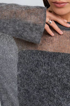 Loose Hollow Out Wool Blend Knit Blouse image 5