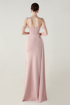 Satin Spaghetti Strap Mermaid Party Dress image 13