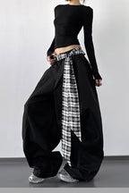 Vintage Layered Wide-Leg Palazzo Pants image 4