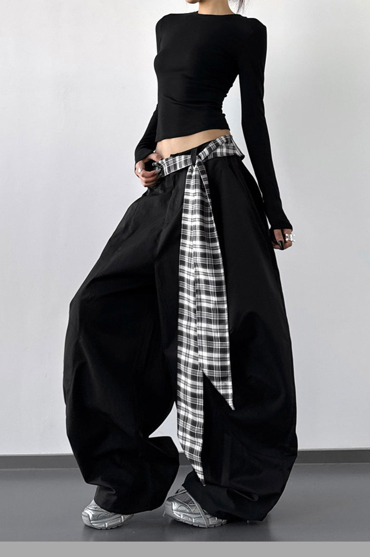 Vintage Layered Wide-Leg Palazzo Pants image 4