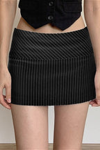 Low Waist Striped Zip Bodycon Mini Skirt image 5