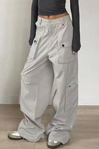 Retro Low-Waisted Pocket Denim Cargo Pant image 3