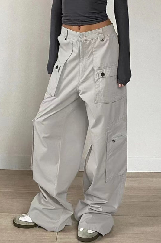 Retro Low-Waisted Pocket Denim Cargo Pant image 3
