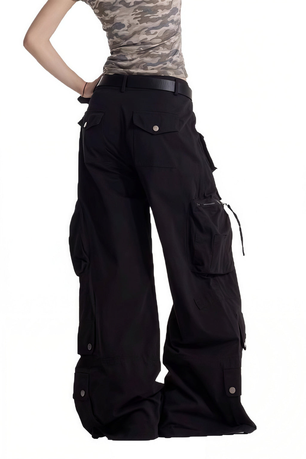Retro Y2K Lace Up Wide Leg Jeans image 3