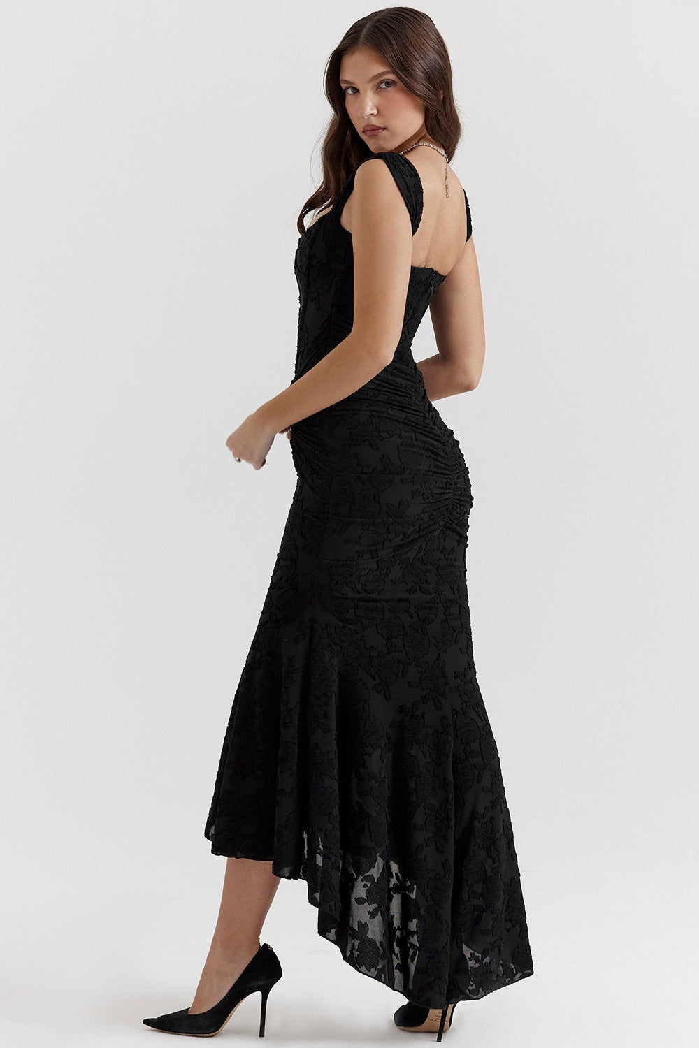 Stretch Mesh Jacquard Mermaid Formal Dress image 29