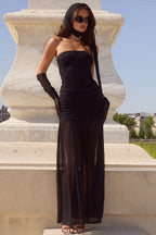 Strapless Spliced Bodycon Boho Dress image 5