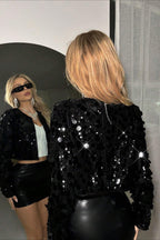 Silver Sequin Fashion Coat image 8