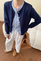 Contrast Panel Layering Cardigan image 18