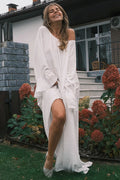 Solid Loose Slouchy Flared Hem Maxi Dress image 2