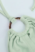 Solid Hollow Waist Slim Halter Top image 6