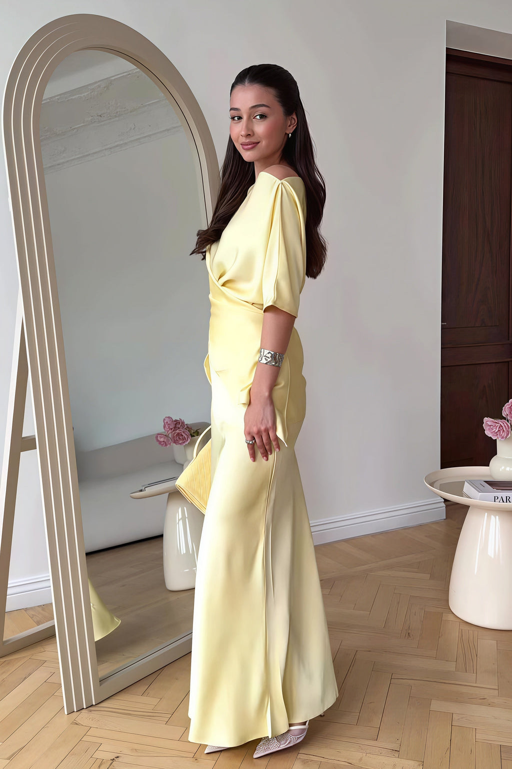 Flowy Elegant Short Sleeve  Skirt Set image 5