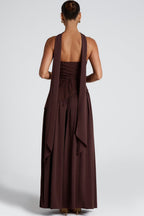 Color Block Flowy Tie Bustier Formal Dress image 10