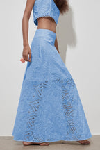 Cutout Allover Embroidered Maxi Skirt image 4