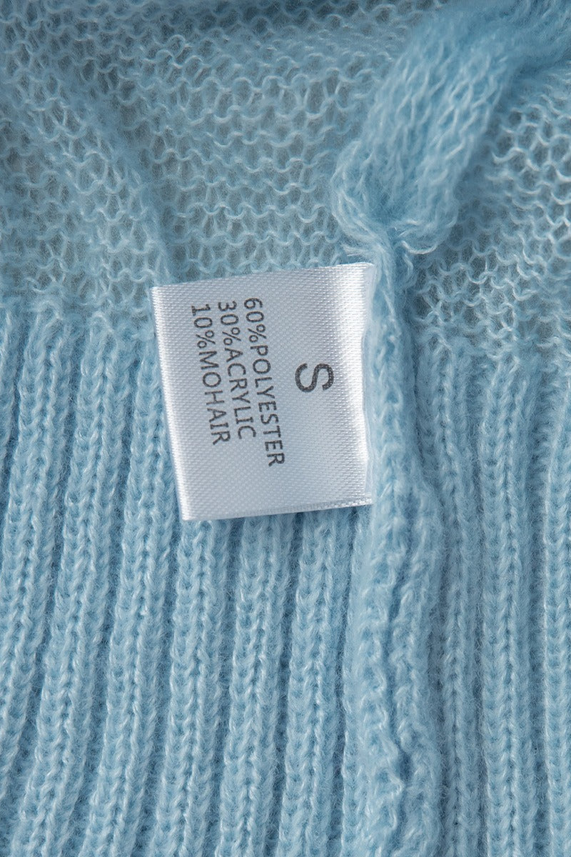 Sheer Blend Round Neck Knit Top image 11
