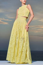 Hollow Out Pocket Vacation Maxi Skirt Set image 1