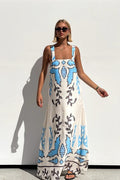 Sexy Floral Print Sleeveless Vacation Maxi Dress image 1