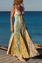 Halter Floral Printed Boho Dress image 5
