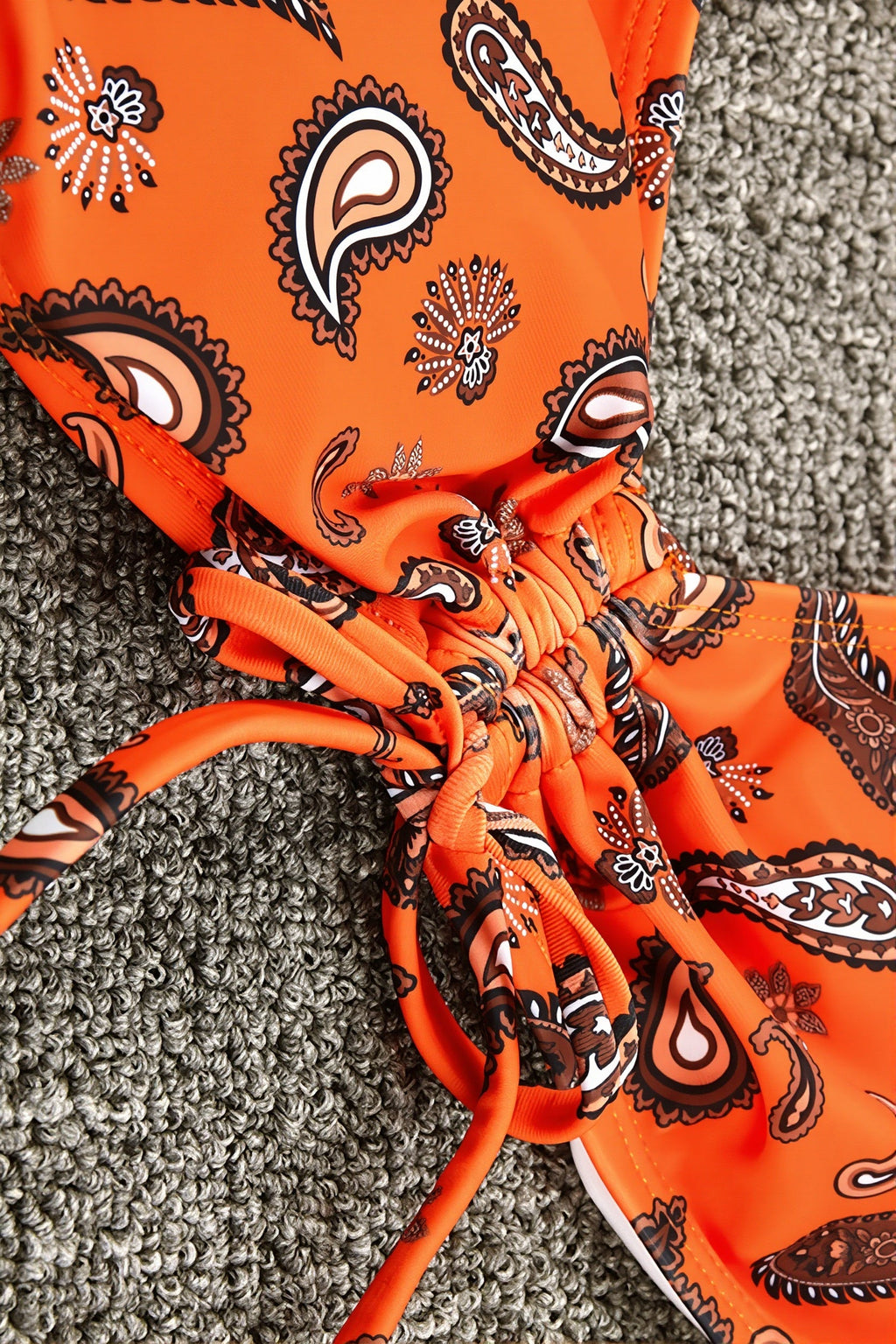 Paisley Orange Tie Bikini Set image 4