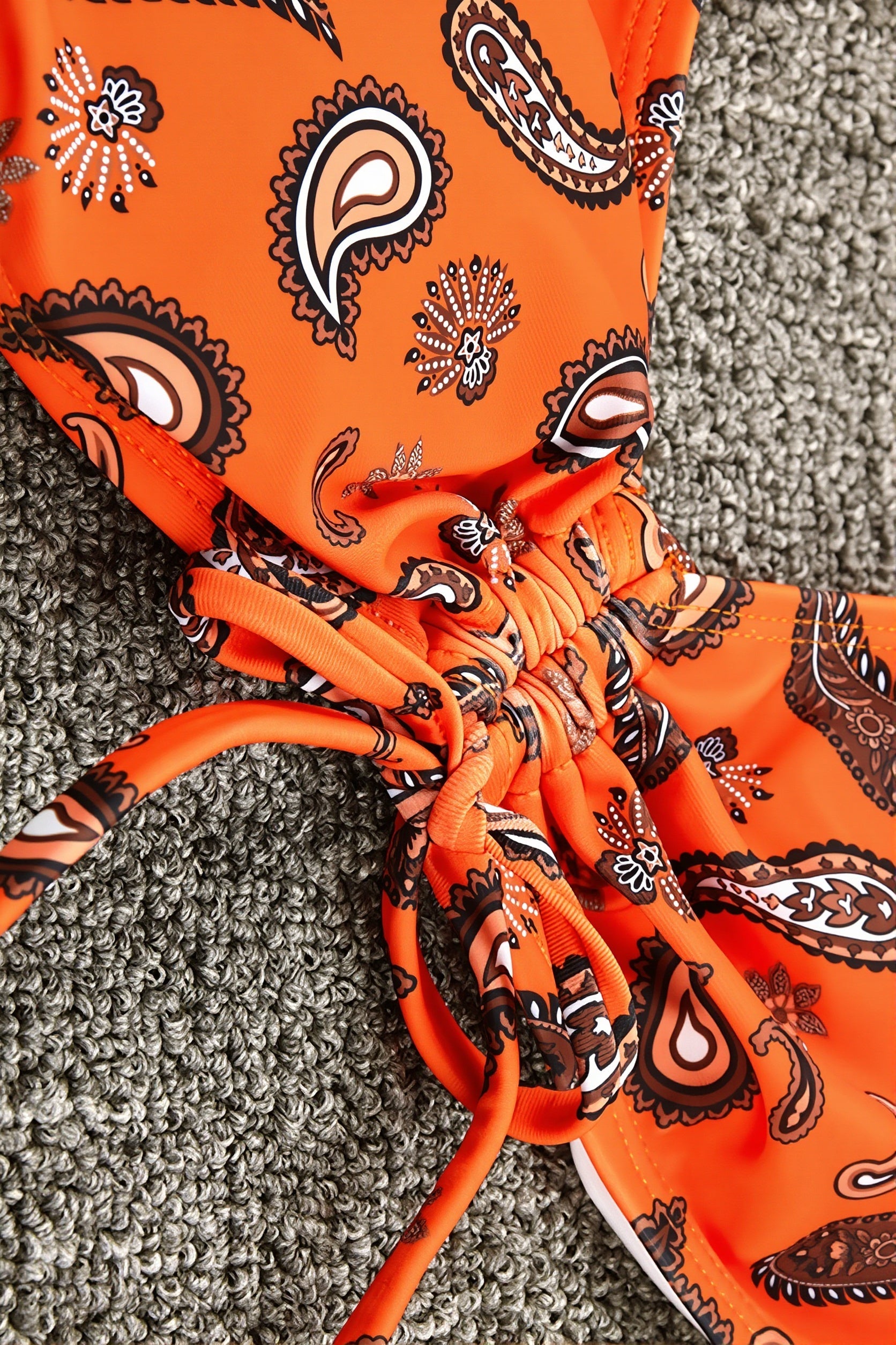 Paisley Orange Tie Bikini Set image 4