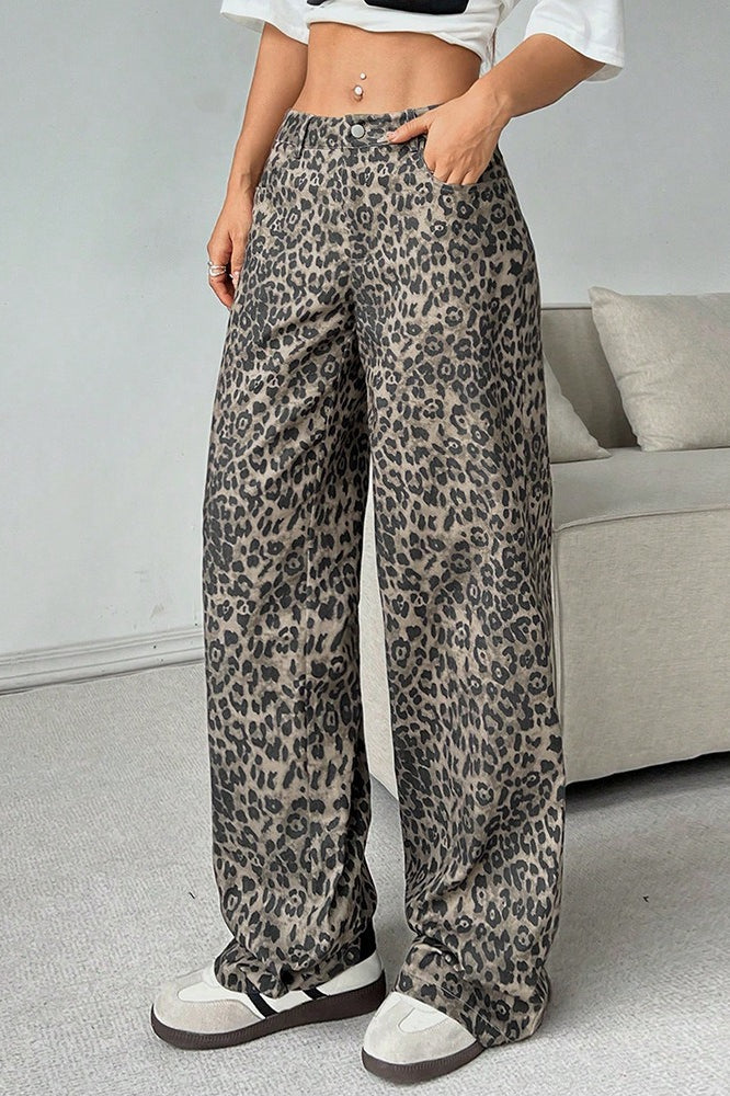 Sexy Leopard Print Wide Leg Pants image 3