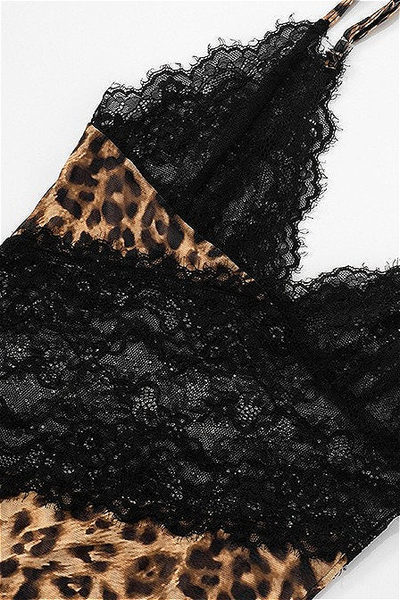 Leopard Lace Cami Mermaid Maxi Dress image 5