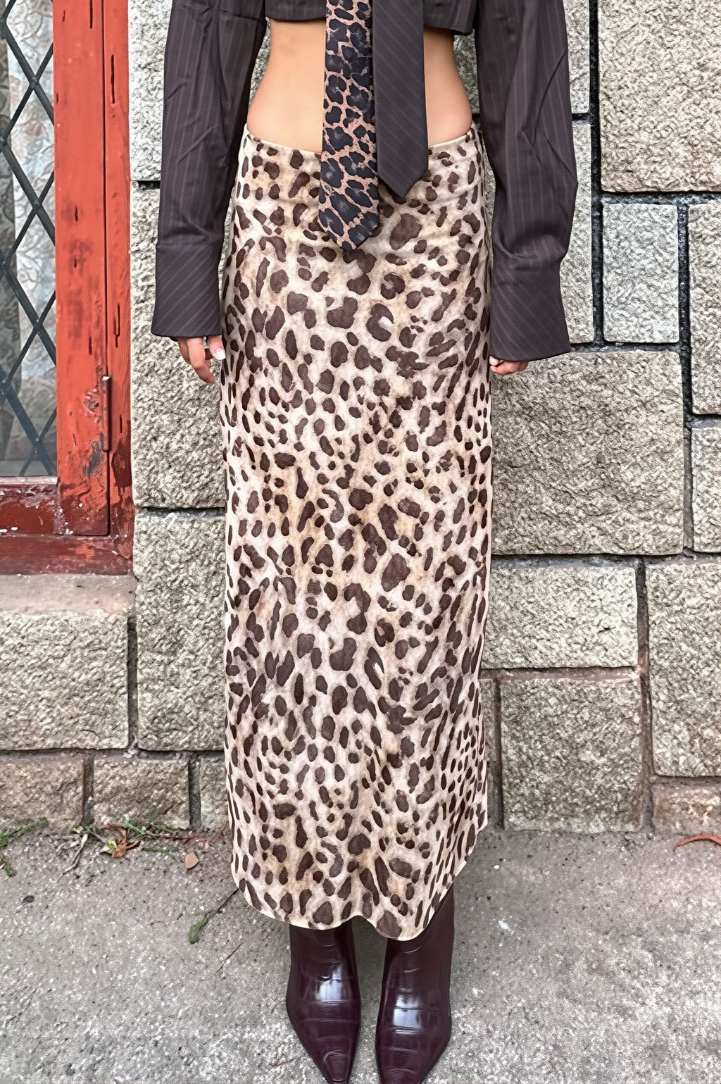 Casual Mesh Leopard Print Skirt image 1
