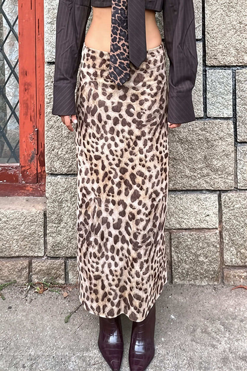 Casual Mesh Leopard Print Skirt image 1