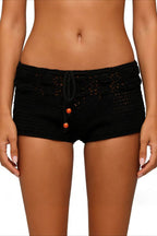 Knit Hollow Drawstring Beach Shorts image 4