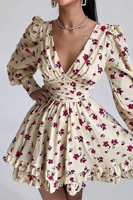 Floral Long Sleeve Party Dress image 10
