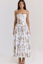 Elegant Gentle Floral Cami Fairy Maxi Dress image 7