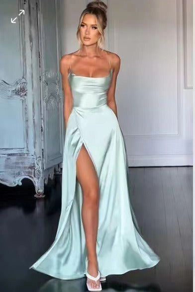 Elegant Spaghetti Strap Ruched Formal Dress image 10