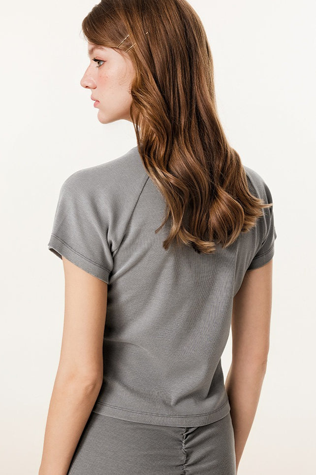 Street Style Vintage Washed Print T-shirt image 3