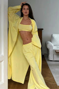 Casual Strapless Wide Leg Three Piece Set image 1