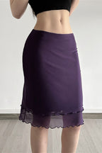 Elegant Ruffle Double Mesh Skirt image 3