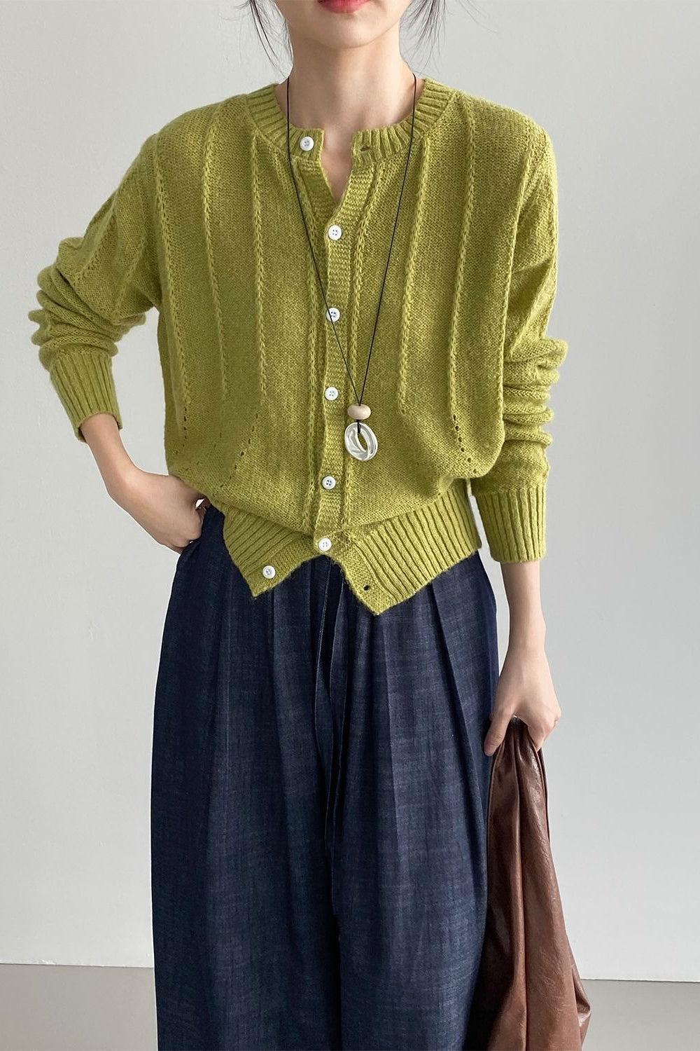 Atmospheric Wool Knit Cardigan image 1