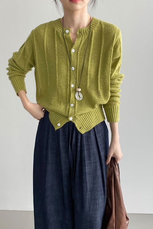 Atmospheric Wool Knit Cardigan image 1